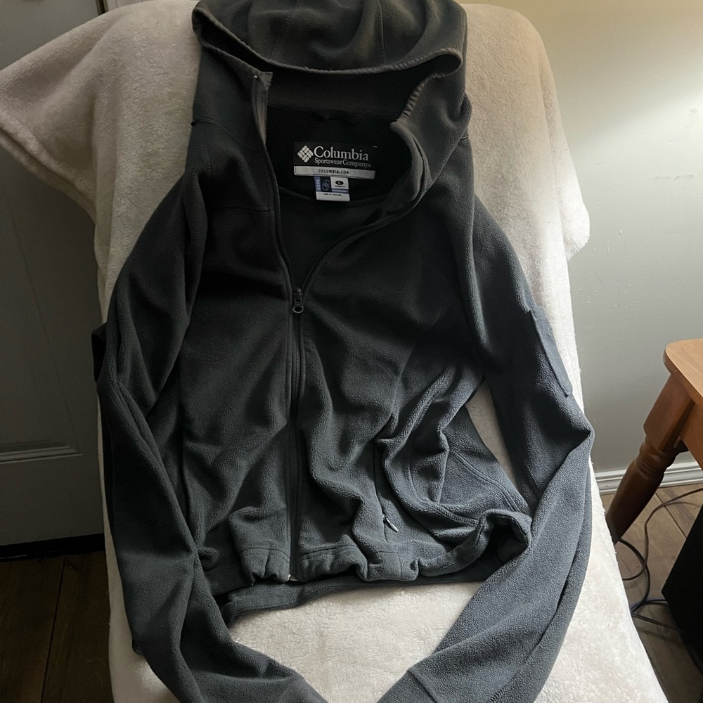 Columbia Charcoal Full-Zip Fleece Jacket